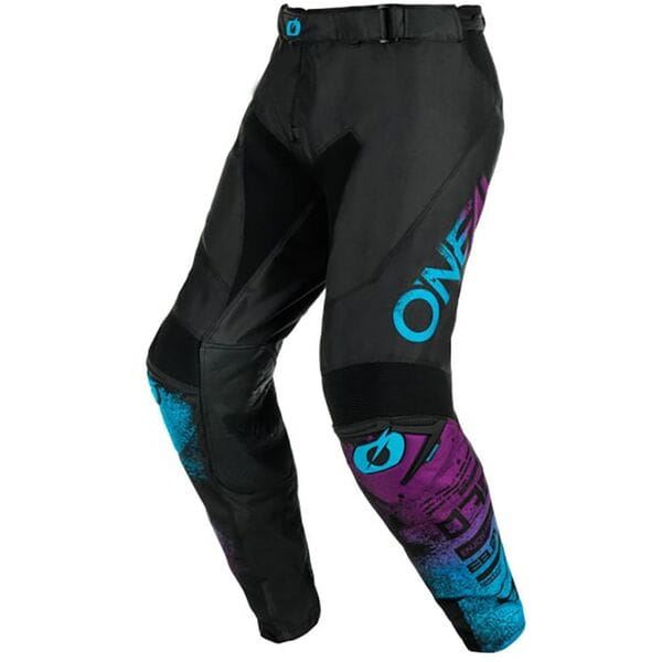 O'Neal 2025 Motocross Pants Mayhem Scarz Black Blue Purple